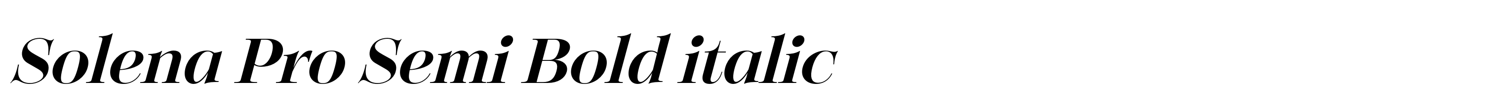 Solena Pro Semi Bold italic